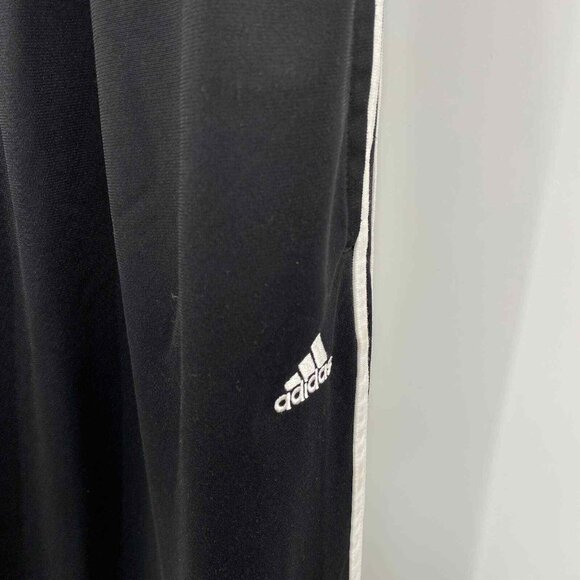 Adidas Athletic Warmup Pants‎ Mens Large Black White Stripe Polyester Drawstring - Picture 4 of 11